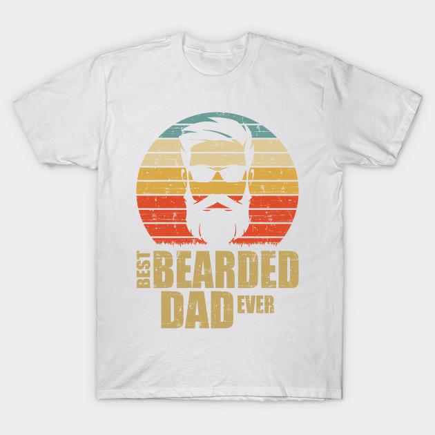 Best Bearded Dad Ever Vintage Distressed T-Shirt