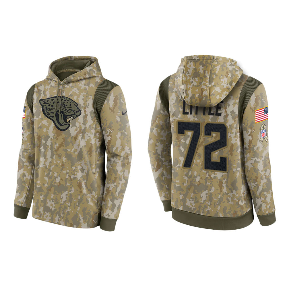 Walker Little Jacksonville Jaguars Camo 2021 Salute To Service Veterans Day Therma Pullover Hoodie