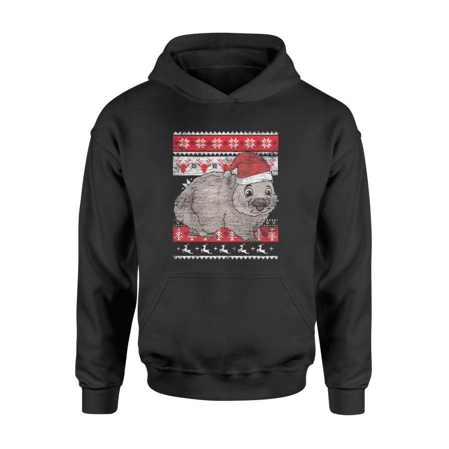 Ugly Christmas Wombat T-Shirt Australien Beuteltier Outback – Standard Hoodie