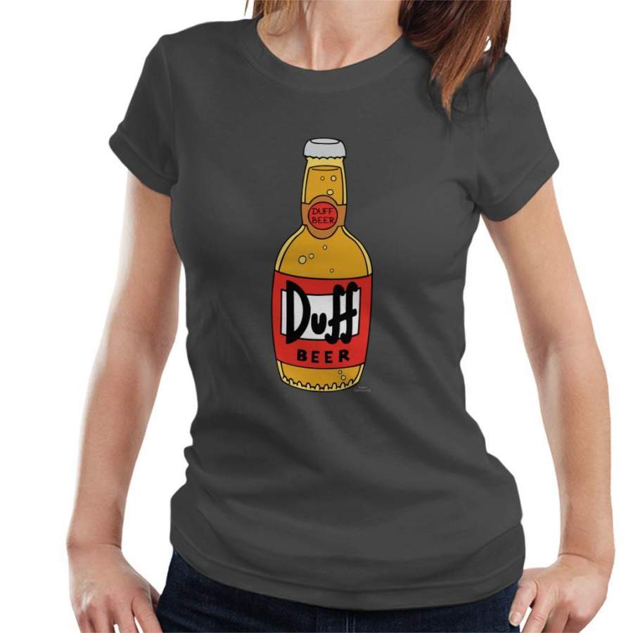 The Simpsons Duff Beer Bottle Women’s T-Shirt