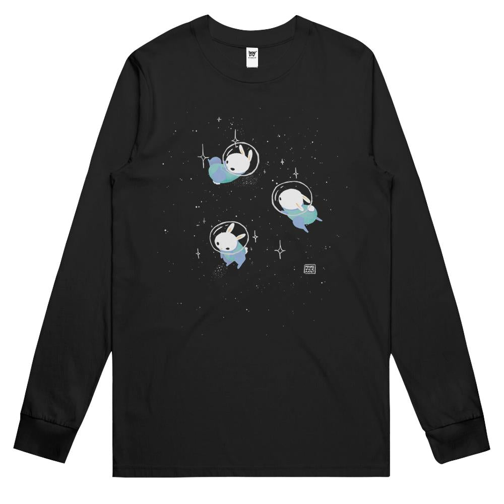 Space Bunnies Long Sleeve T Shirts