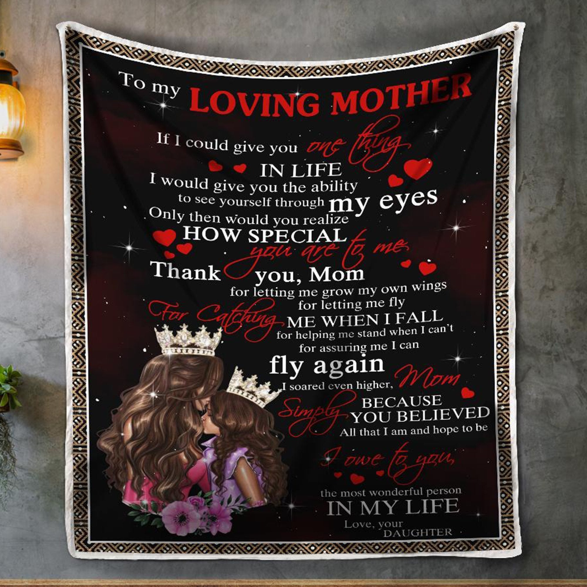 You Are Special To Me Crown Mom From Daughter Christmas Gift Fleece Blanket