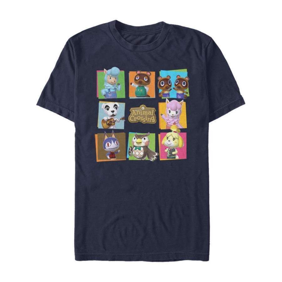 Animal Crossing Character Grid – Animal Crossing Nintendo T-Shirt, Navy