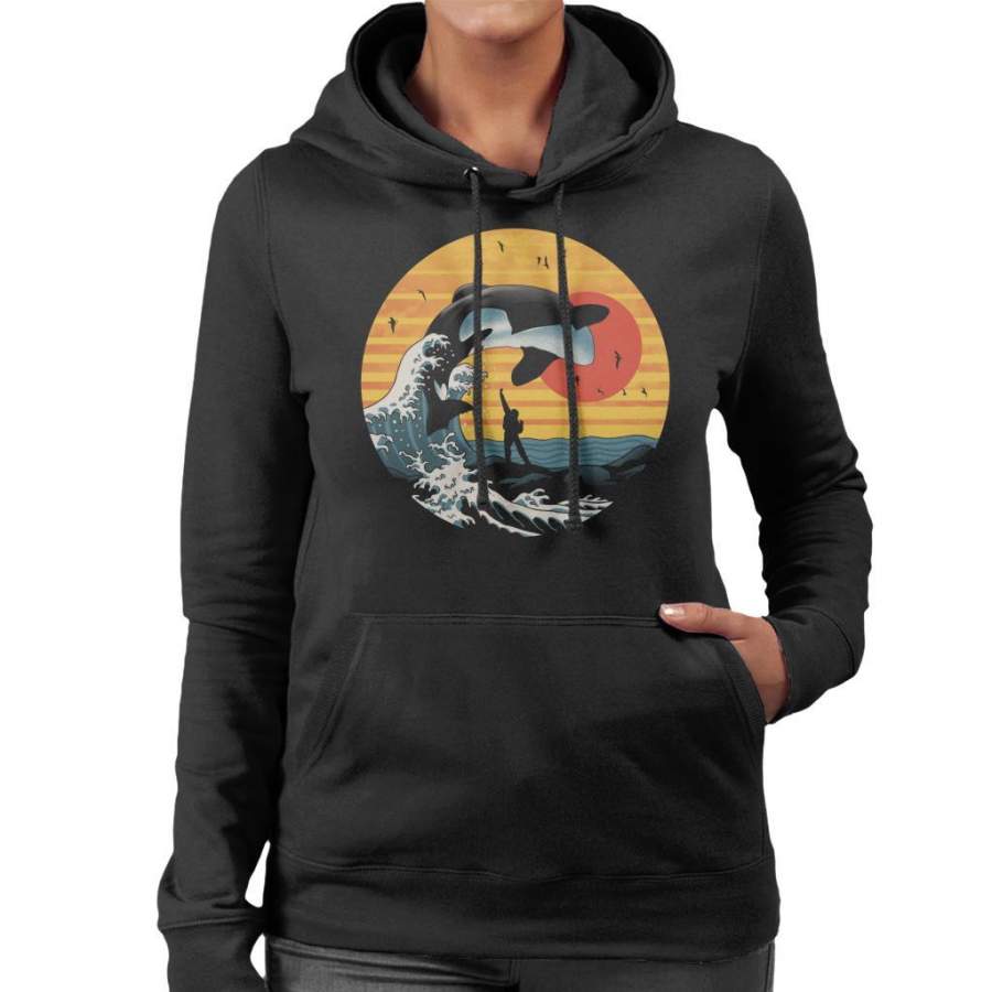 The Great Killer Whale Free Willy Women’s Hooded Sweatshirt