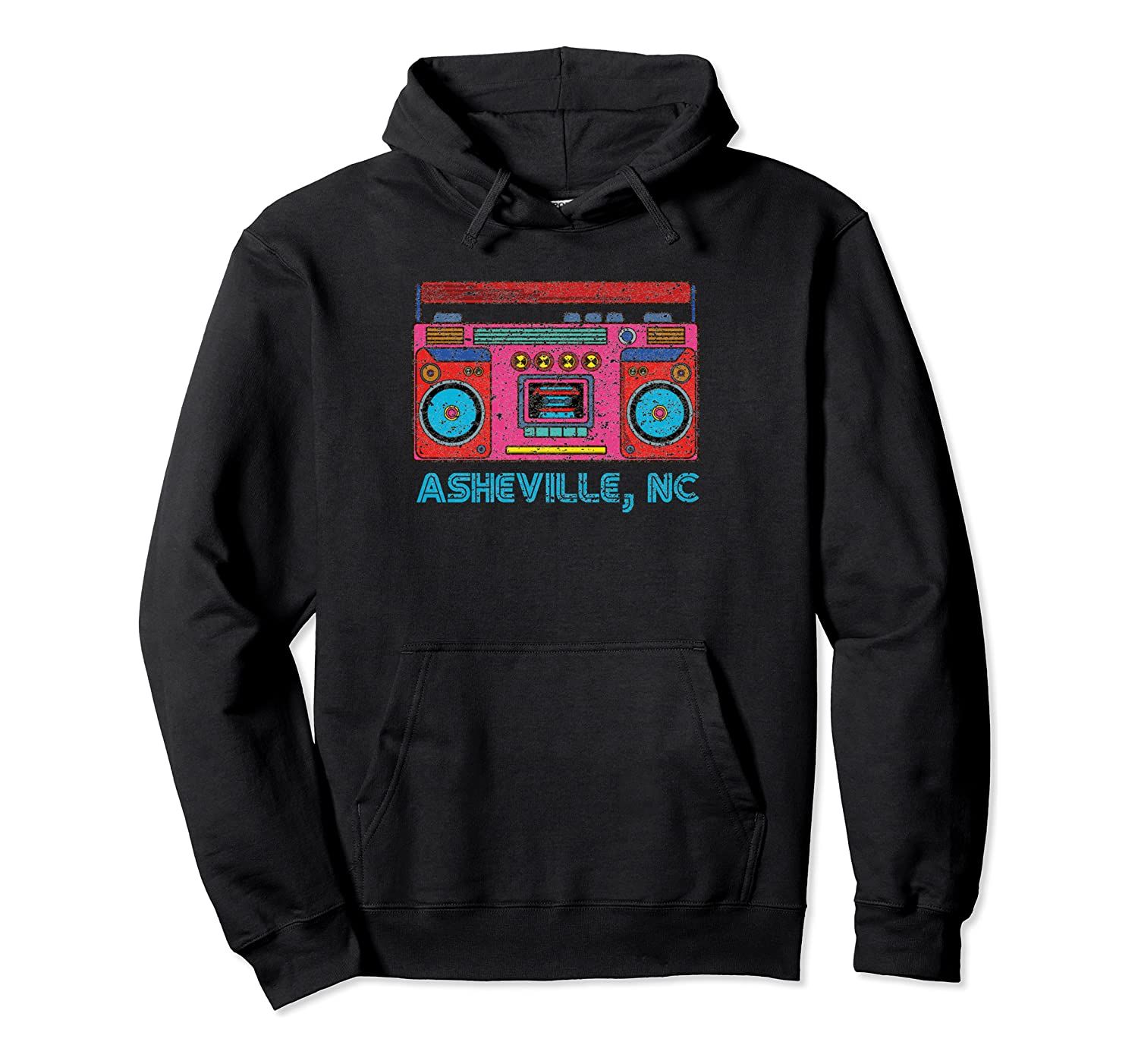 80s 90s Old School Boombox Retro Vintage Asheville NC Gift Pullover Hoodie T-Shirt, Sweatshirt, Tank Top