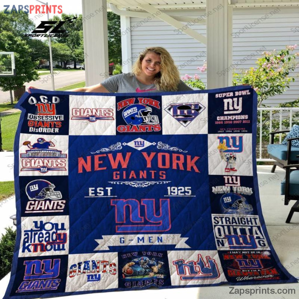 New York Giants Est 1925 G Men 3D Printing Quilt Gift For Fan Football Lovers