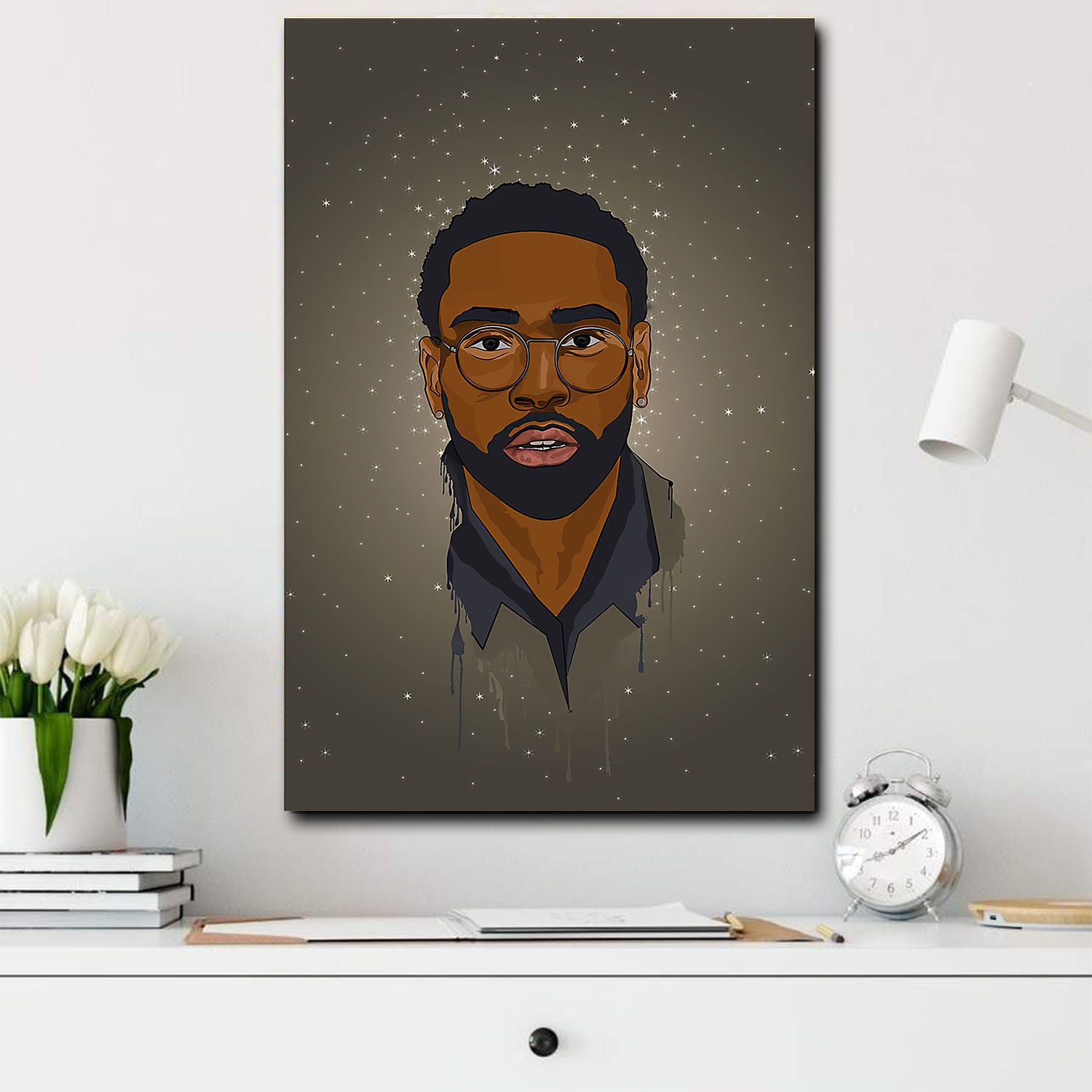 African American Art Canvas Black Man With Earings Home Decor South Africa