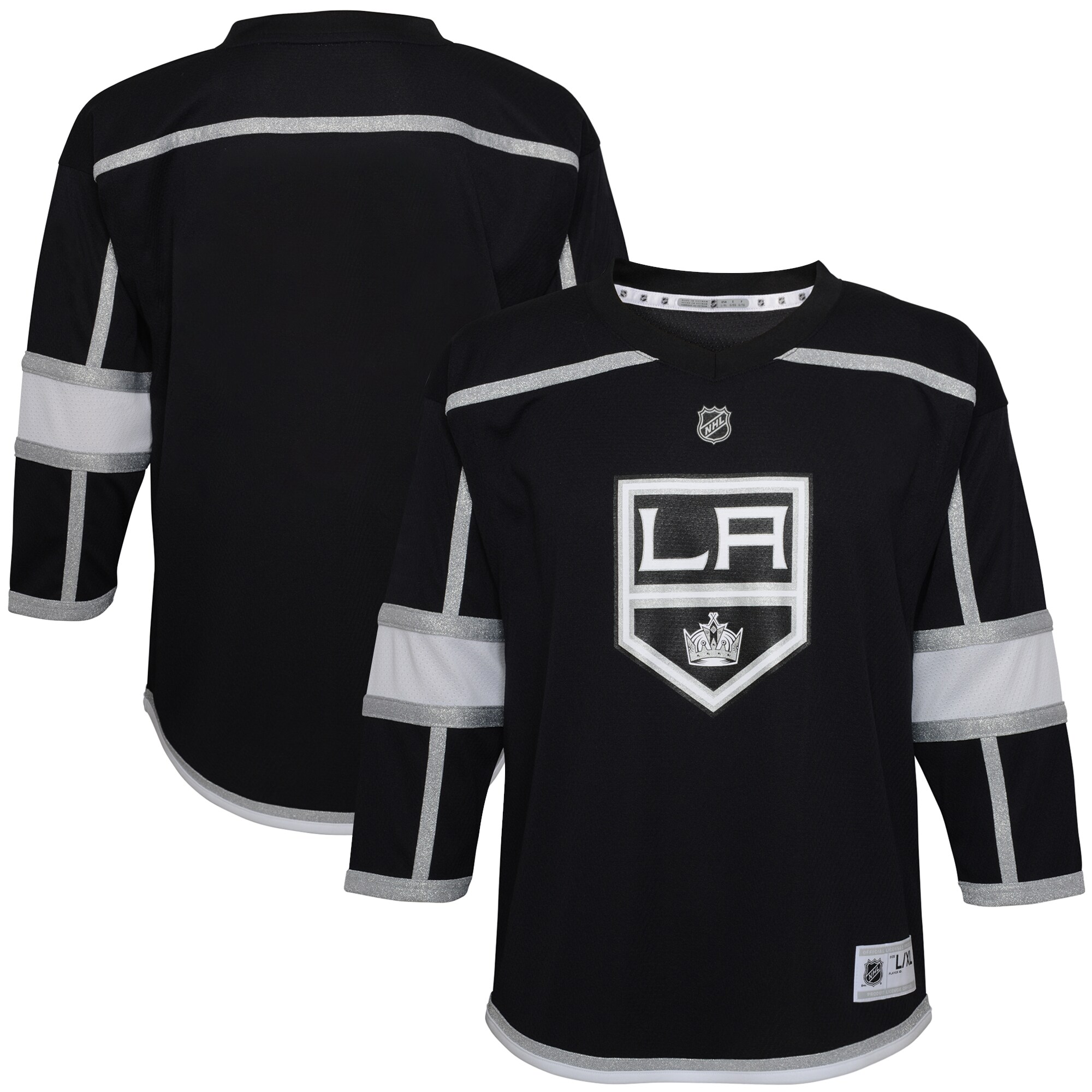 Youth Los Angeles Kings Black Home Blank Jersey