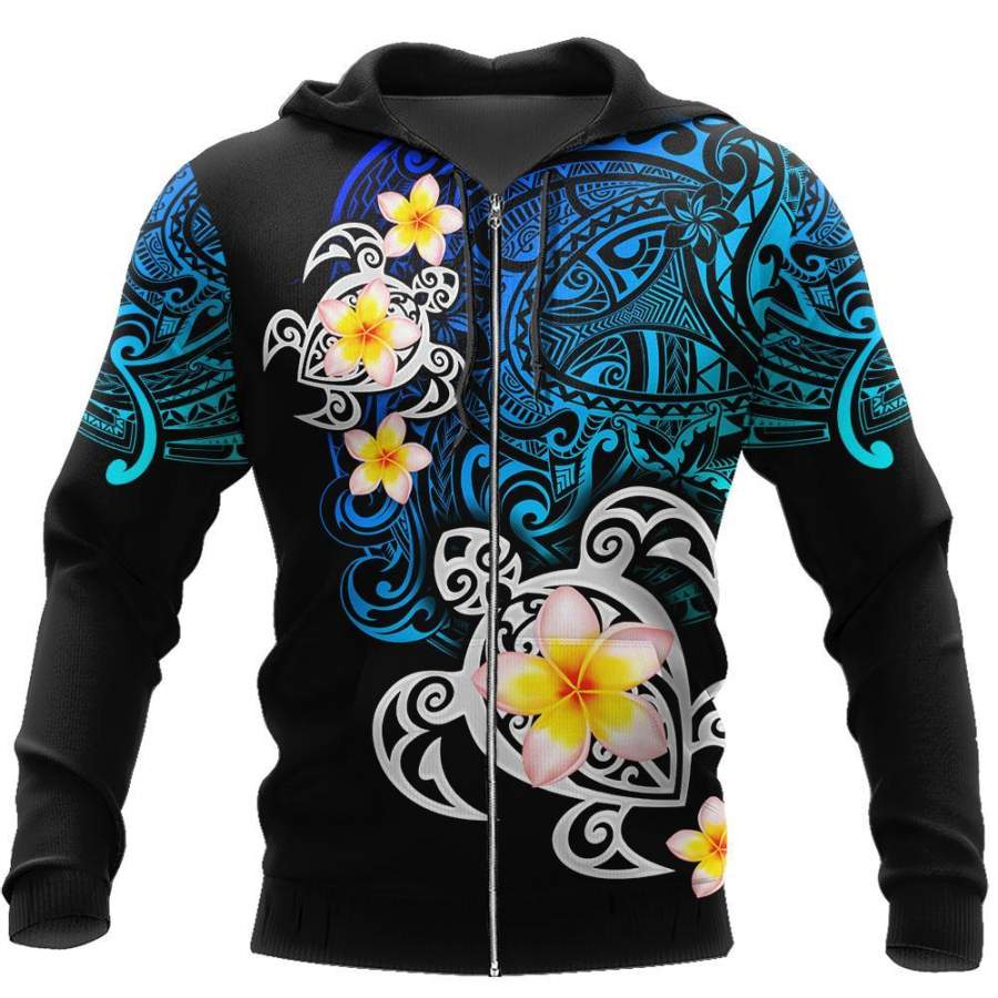 Amazing Polynesian Tattoo Deep See Turtle Hoodie-ML