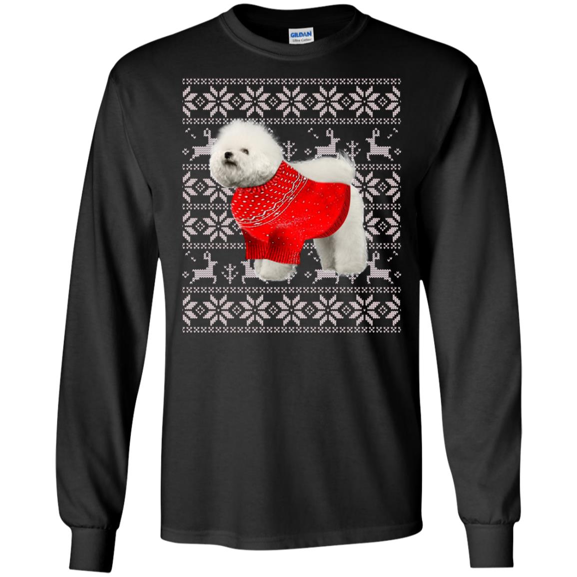 Bichon Frise Ugly Christmas 2018 Sweater Unisex Long-sleeve