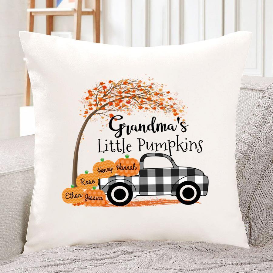 Grandma Little Pumpkin Truck Pillow