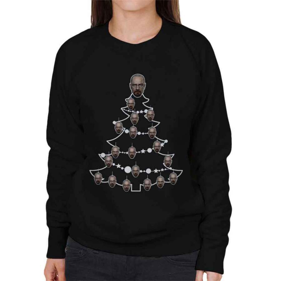 Breaking Bad Heisenberg Christmas Tree Baubles Women’s Sweatshirt