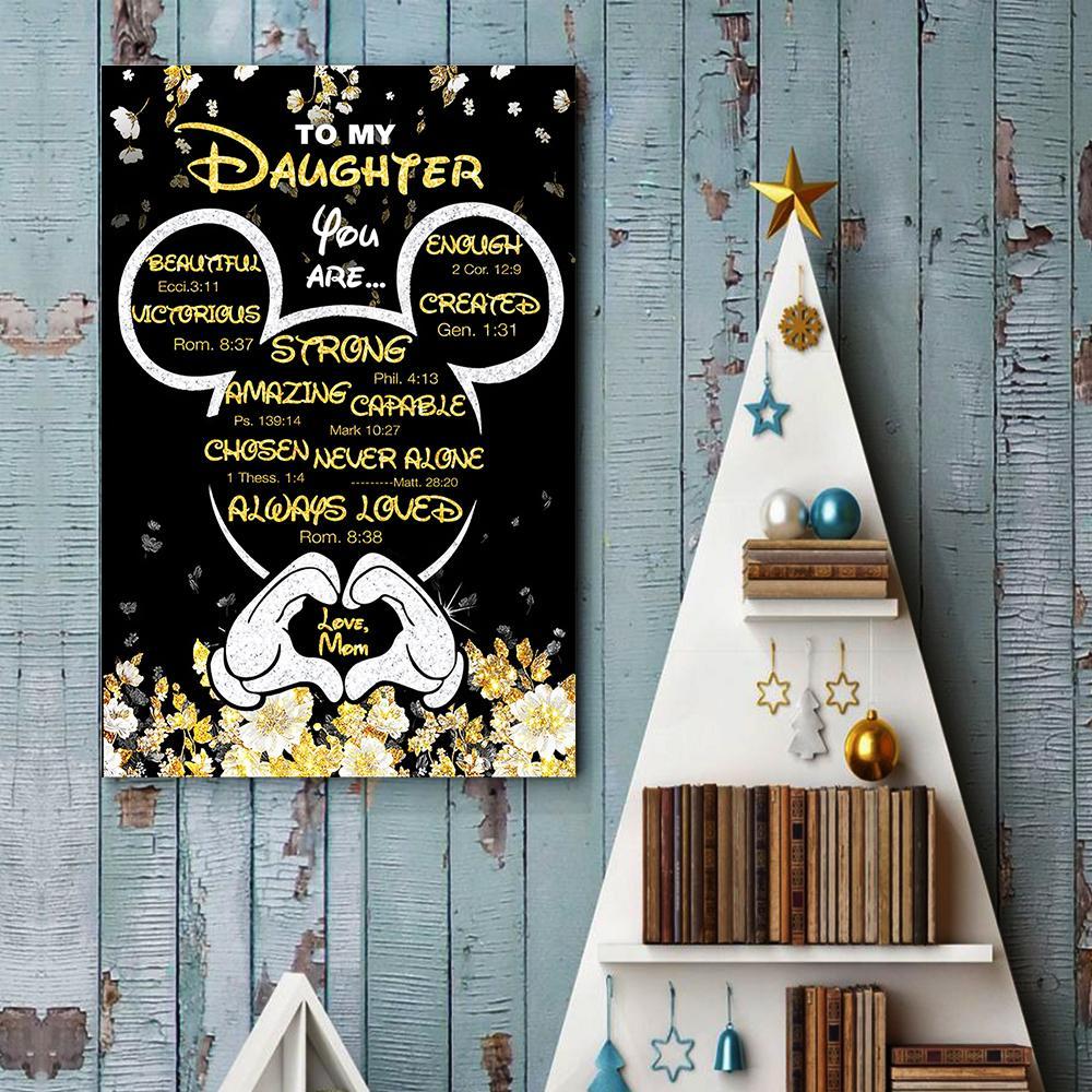 Mom To Daughter You Are Never Alone Canvas And Poster