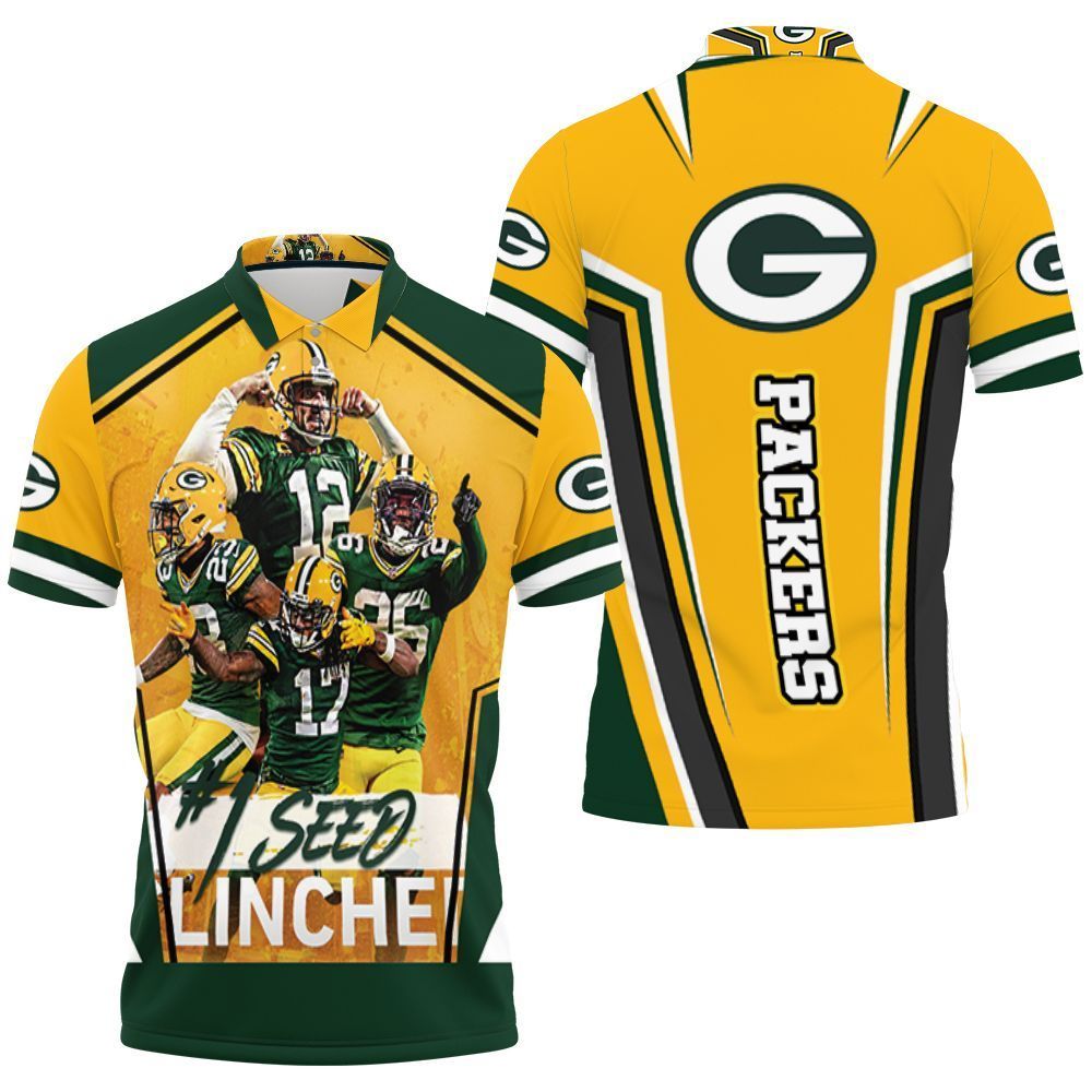 Green Bay Packers 1 Seed Nfc North Division Champions Super Bowl 2021 3D Polo Shirt Jersey Hoodie 3D Sweater