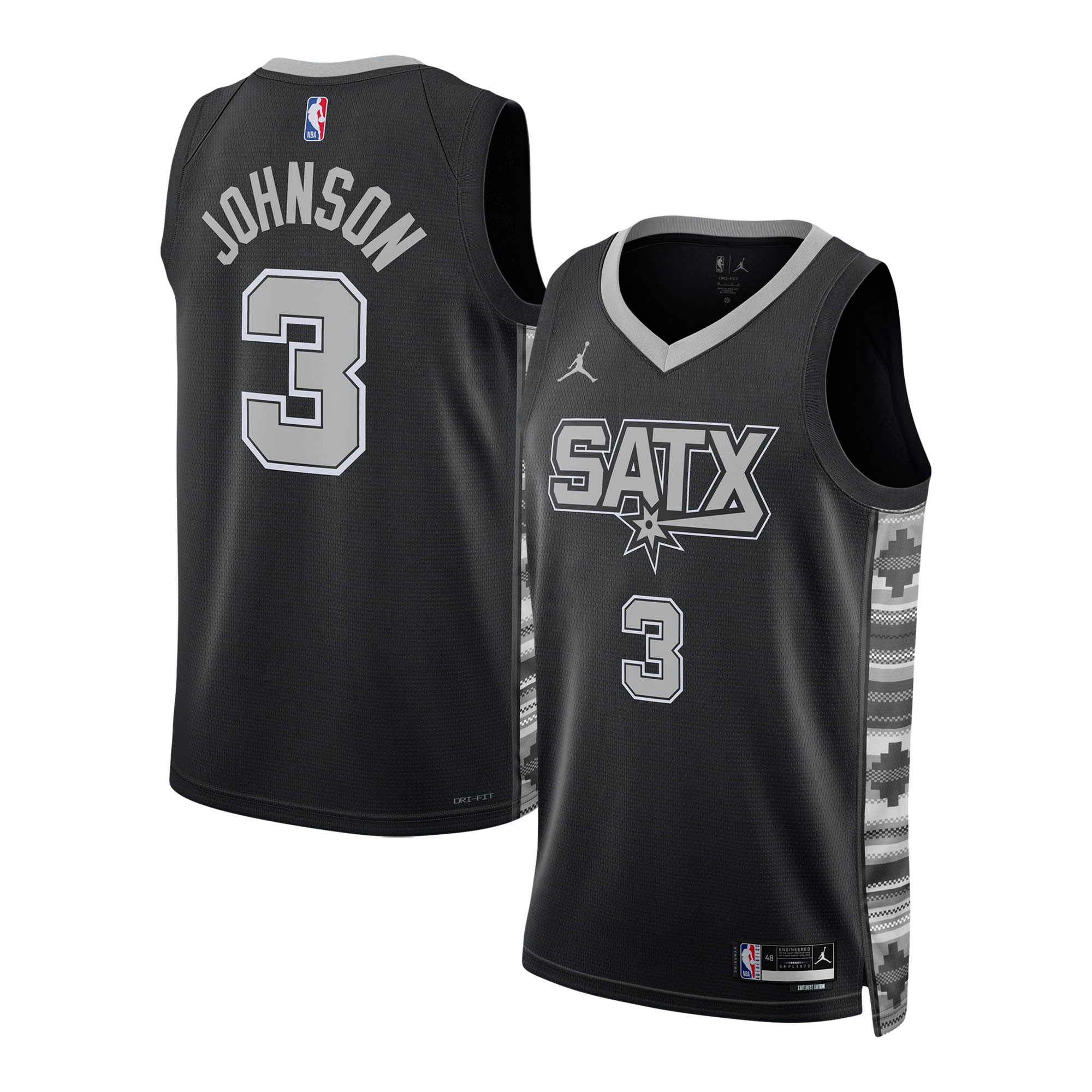 Keldon Johnson San Antonio Spurs Jordan Brand Unisex Swingman Jersey – Statement Edition – Black