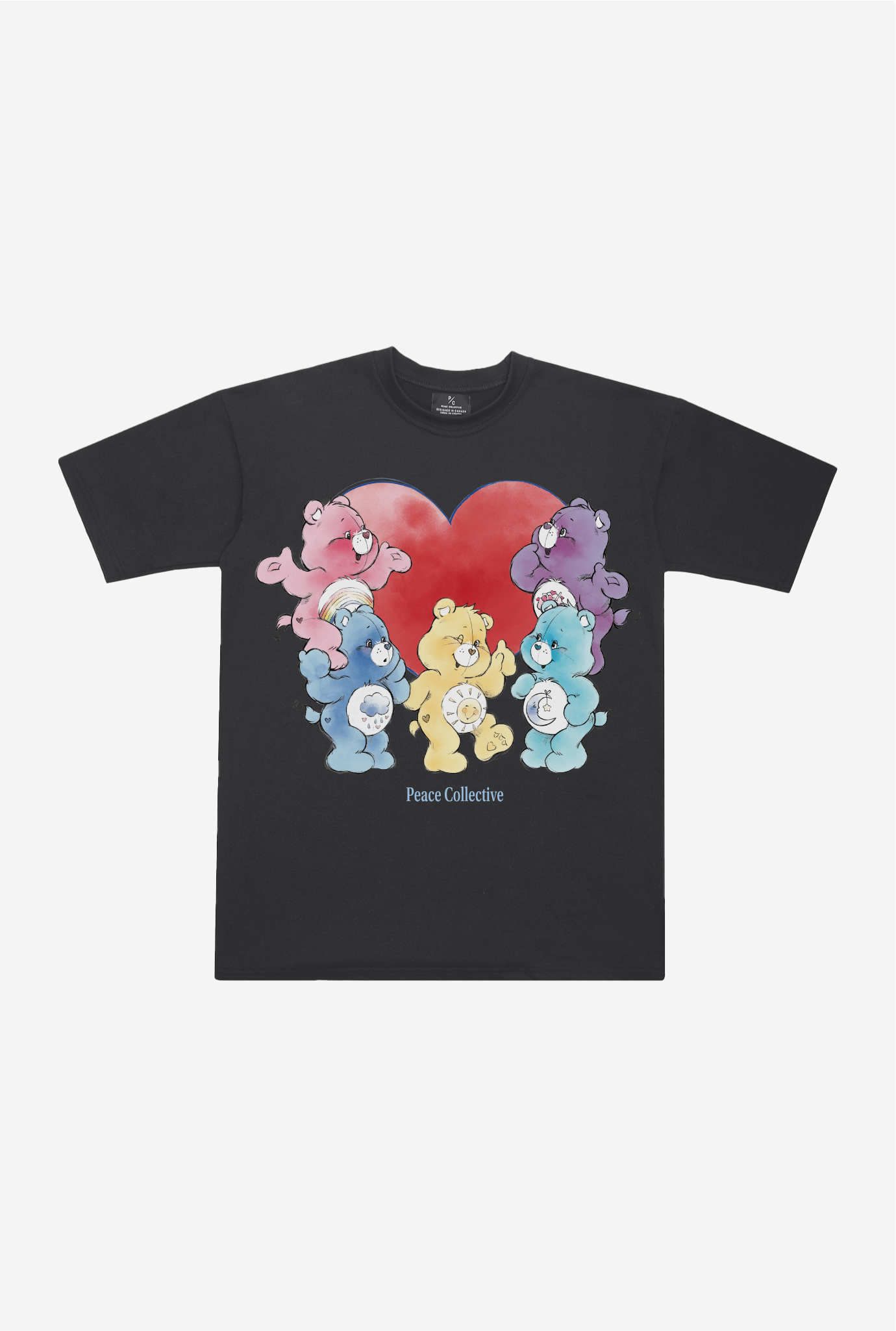 Care Bears Heart T-Shirt – Black