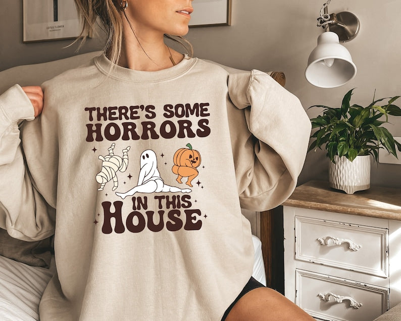 Funny Halloween Sweatshirt Crewneck Sweatshirt All Over Print Sweatshirt For Women Sweatshirt For Men Sws1236