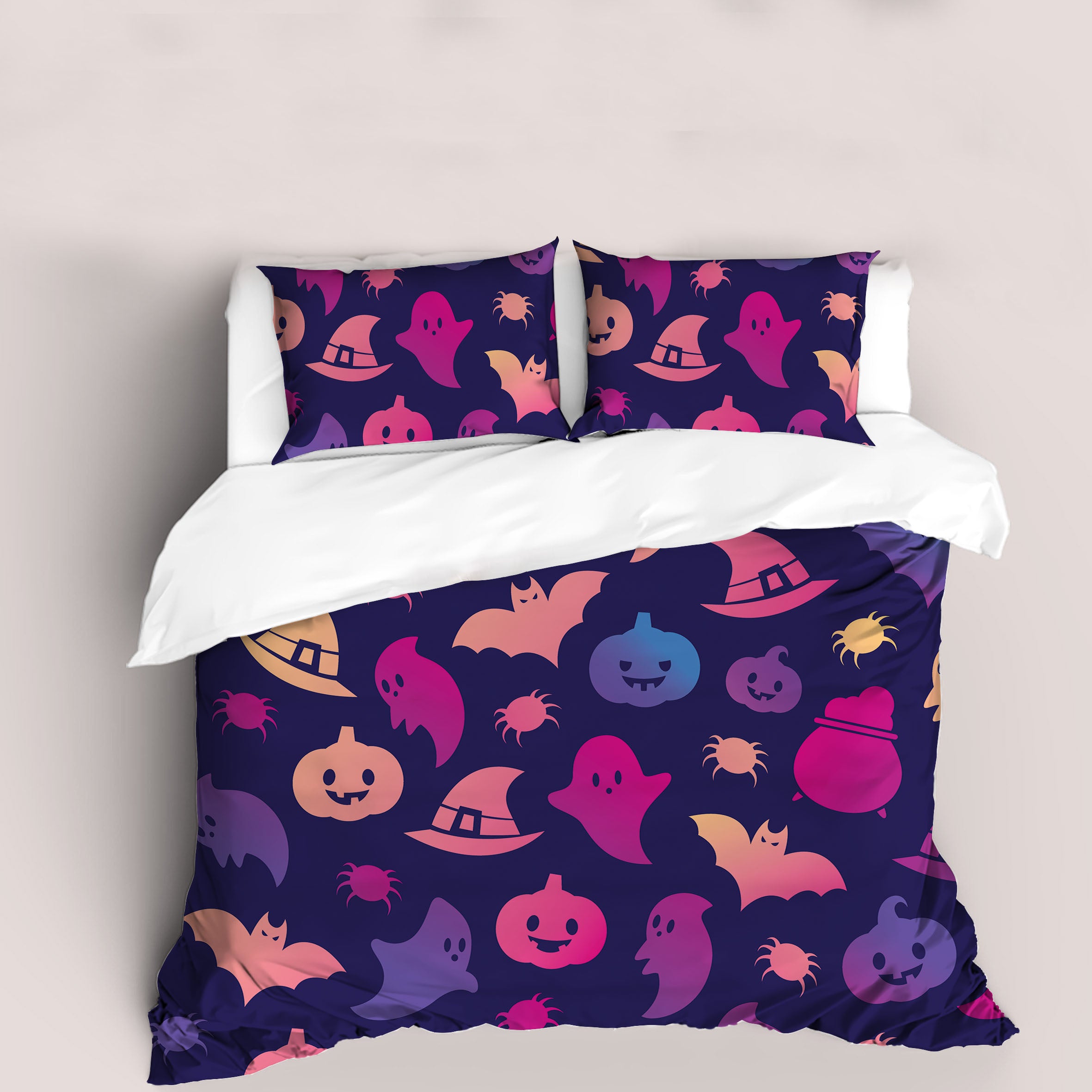 3D Halloween Pumpkin Ghost Quilt Cover Set Bedding Set Duvet Cover Pillowcases 77