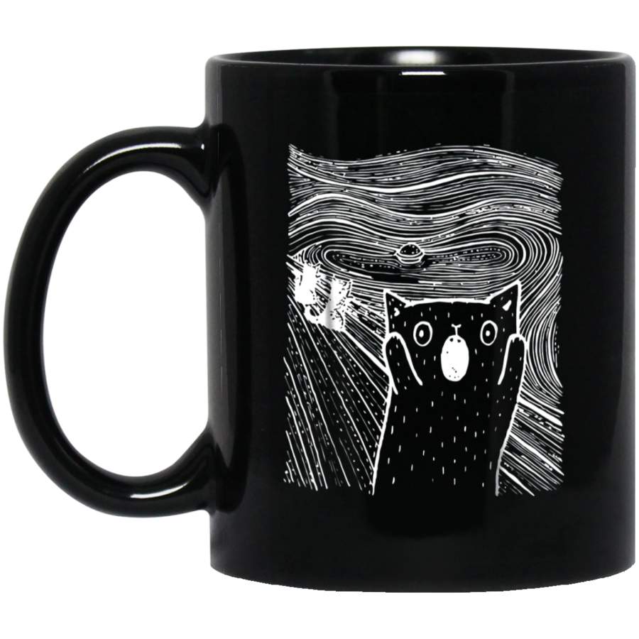 Van Gogh’s The Scream Cat Kitten Coffee Mug