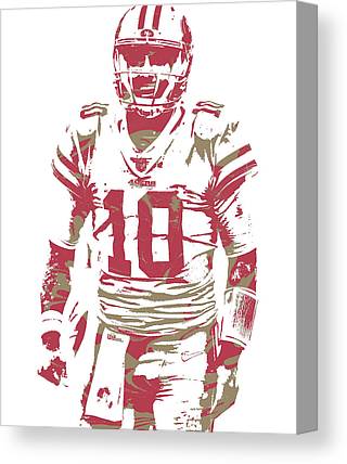 Jimmy Garoppolo San Francisco 49Ers Pixel Art 3 Joe Hamilton Canvas Print