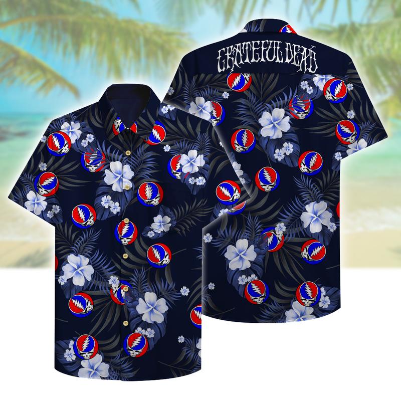 Grateful Dead Hawaiian Shirt Tropical Pattern- Hawaii Shirt- Hao