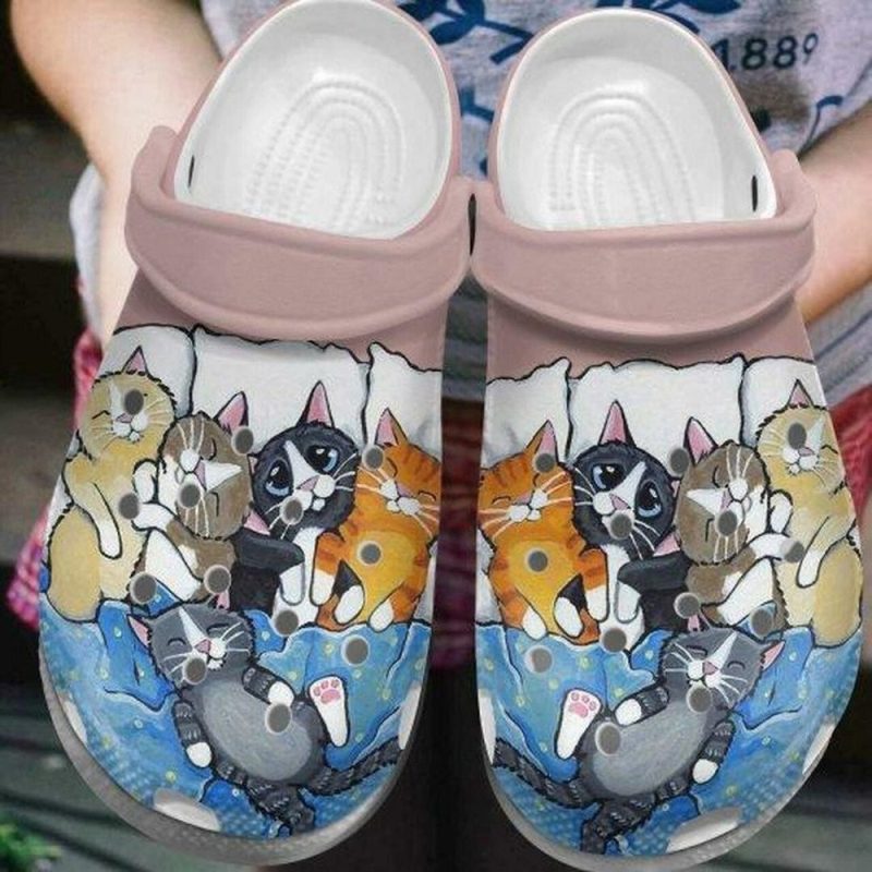 Cute Cat 102 Gift For Lover Rubber clog Shoes Comfy Footwear 2