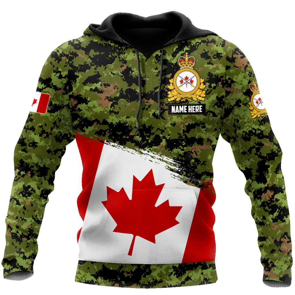 Personalized Name XT Canadian Army Pullover 3D All Over Printed Shirts TNA12032105