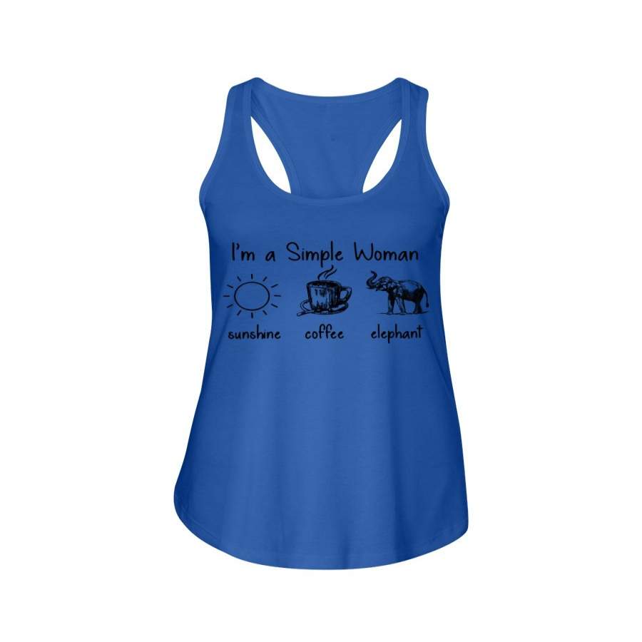 I’m A Simple Woman For Elephant Lovers Ladies Flowy Tank