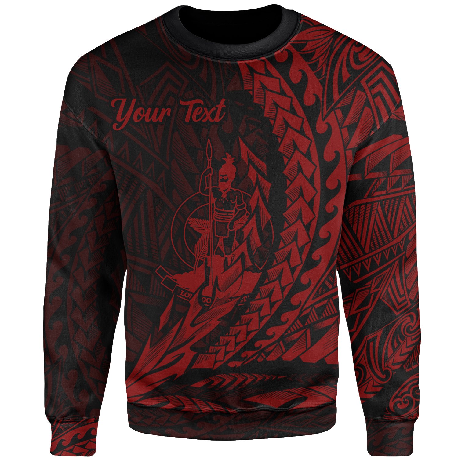 Vanuatu Custom Personalised Sweatshirt – Wings Style Red Color – BN01