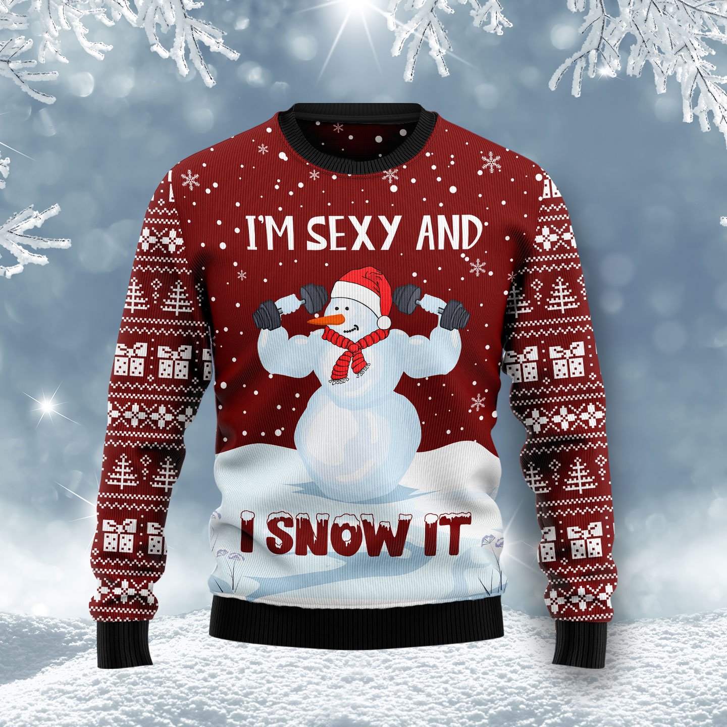 Snowman Christmas HT041224 Ugly Christmas Sweater unisex womens & mens, couples matching, friends, funny family ugly christmas holiday sweater gifts (plus size available)