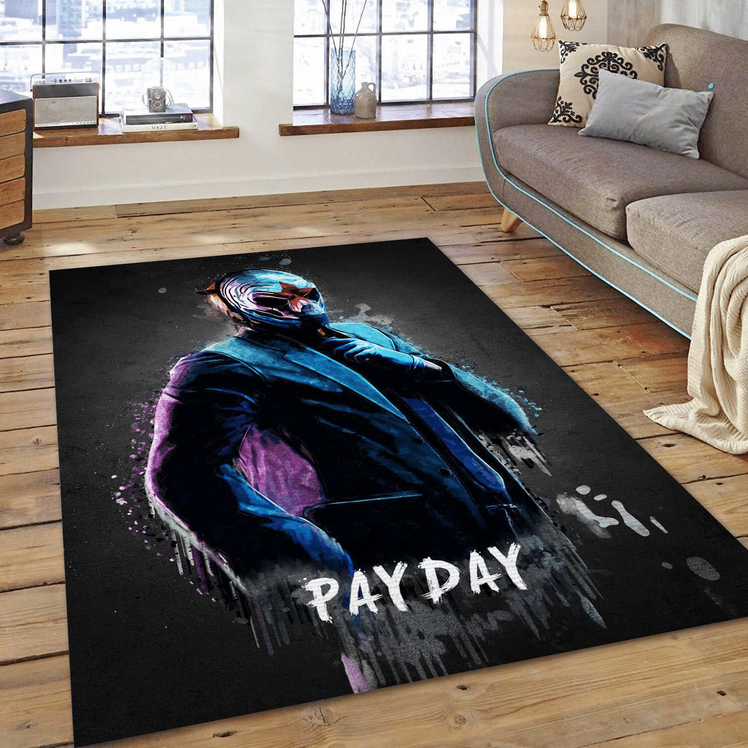 Payday Gaming Area Rug, Living Room Rug – Christmas Gift Us Decor