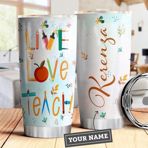 Kindergarten Teacher Personalized Stainless Steel Tumbler, Personalized Tumblers, Tumbler Cups, Custom Tumblers Teesummer