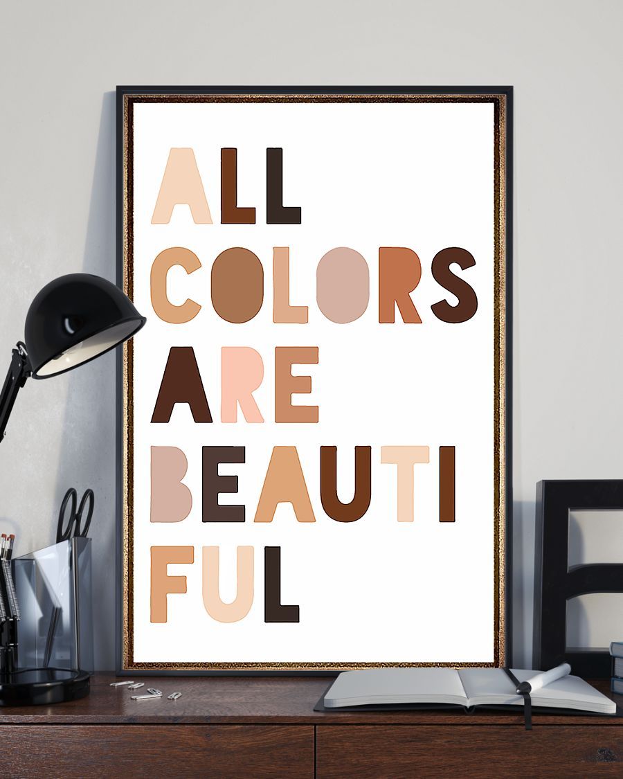 African – Black Art – All Colors Are Beautiful Vertical Canvas And Poster | Wall Decor Visual Art