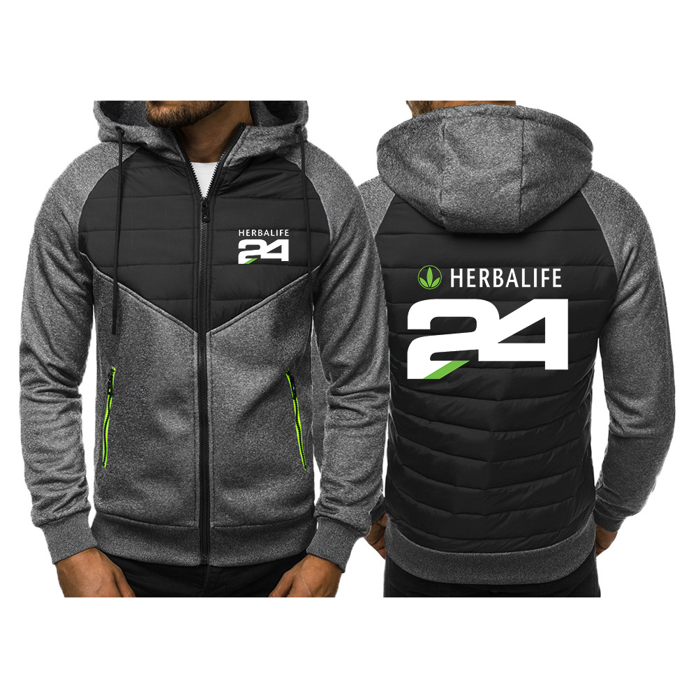 2022 spring autumn new herbalife 24 printing men’s jacket plus velvet thickening jackets man design fashion casual hooded coats alx