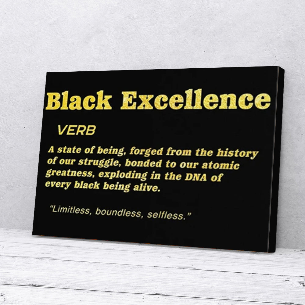 Bestieship Black Excellence A State Of Being Golden Canvas Prints