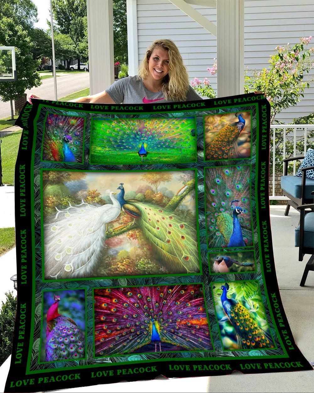 [Personalized Name] Be A Peacock In A World Full Of Ducks Fleece Blanket, Sherpa Blanket, Gift For Wife Gift For Parent, Family Member, Friends Gift, Christmas Gift, Home Decor, Home Living