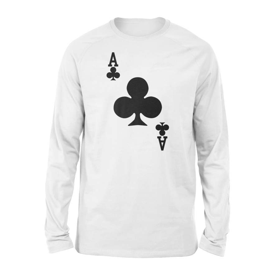 Ace Of Clubs Playing Card Halloween Costume Halloween Long Sleeve T shirt