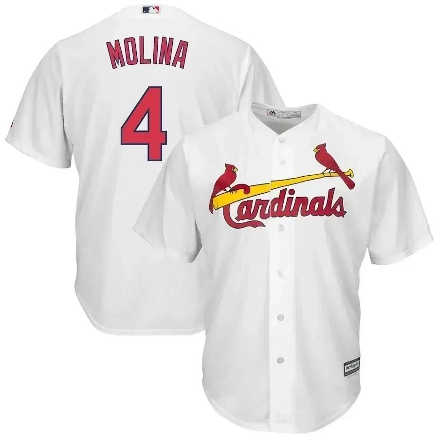 Yadier Molina 4 St. Louis Cardinals Big And Tall Cool Base Player Jersey – White