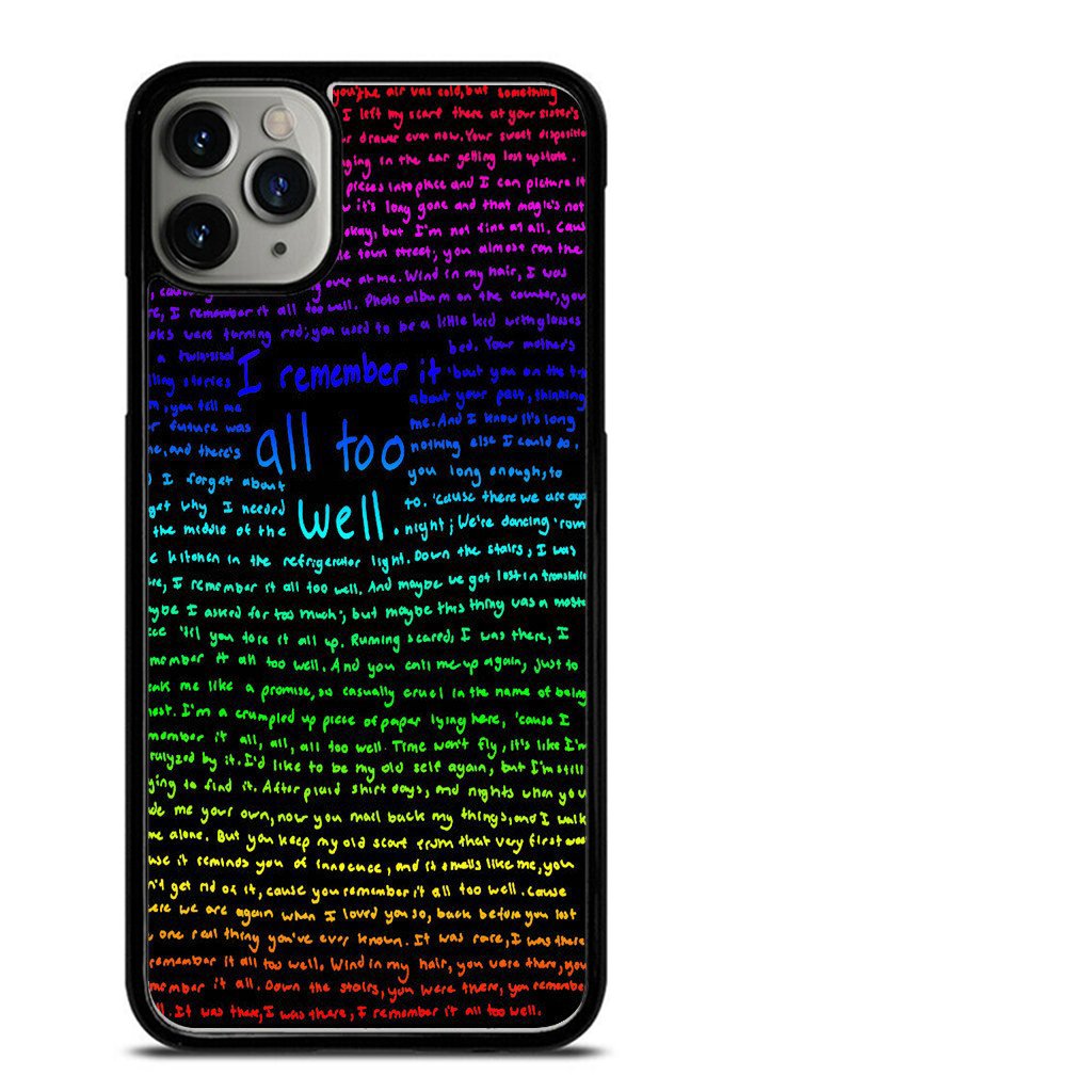 All Too Well Taylor Swift Lyrics 3D Case Phone Cases