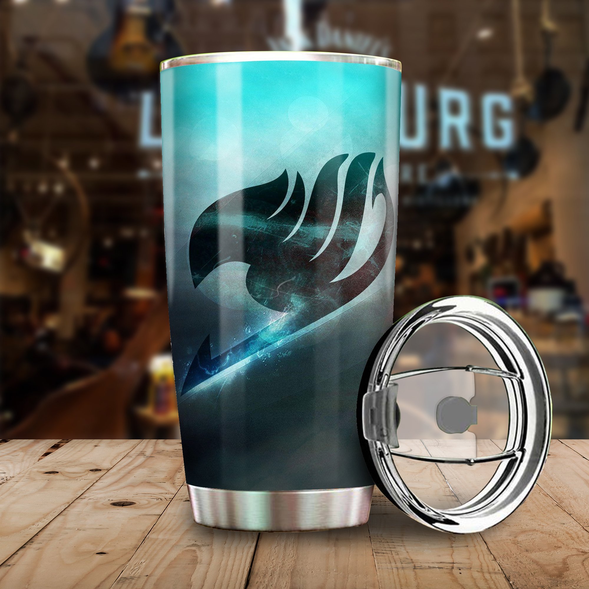 Water Fairy Tail Logo All Over Print Tumbler