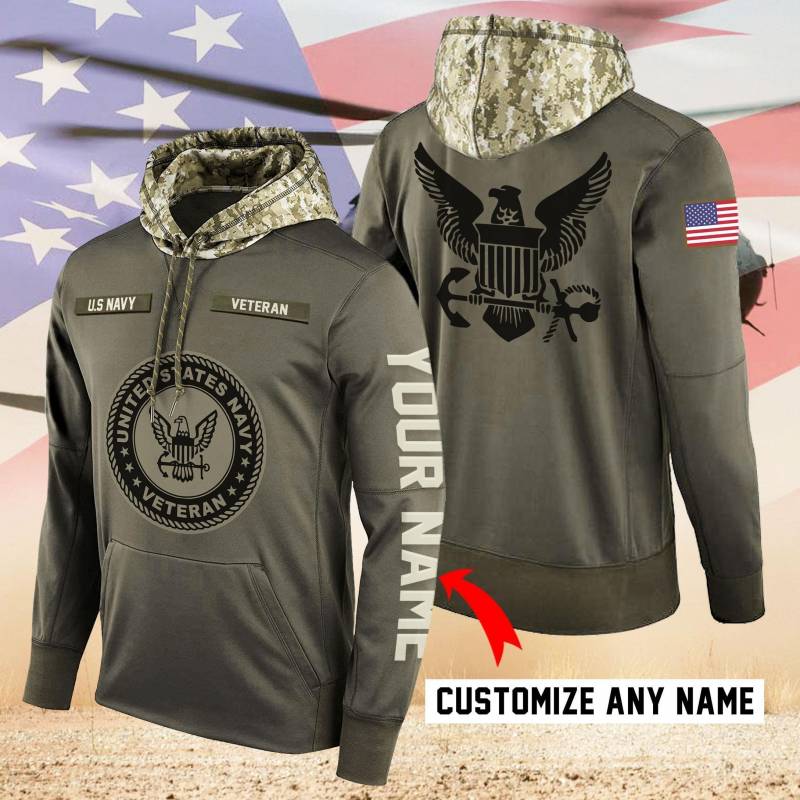 United States Navy Pullover Hoodie Customize TIENDZ