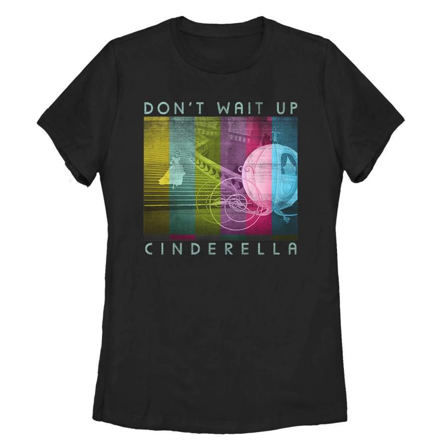 Cinderella Women’s TV Glitch Stripe  T Shirt