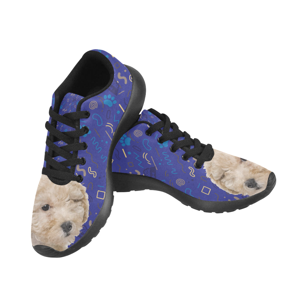 Poochon Dog Black Sneakers for Men