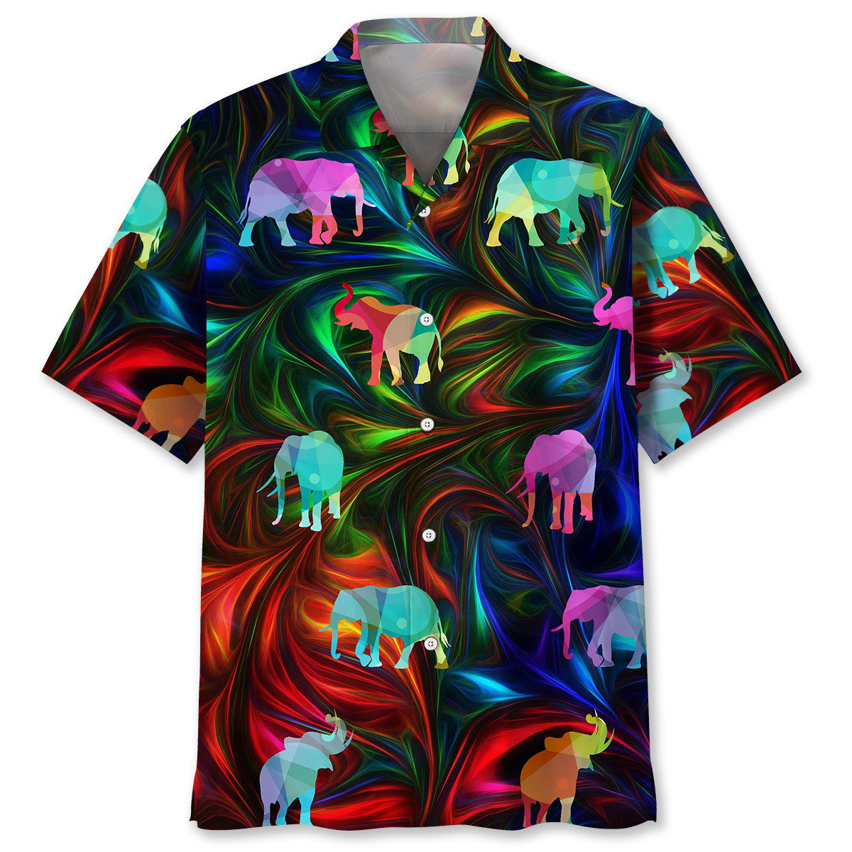 Elephant Color Hawaii Shirt Ha93666