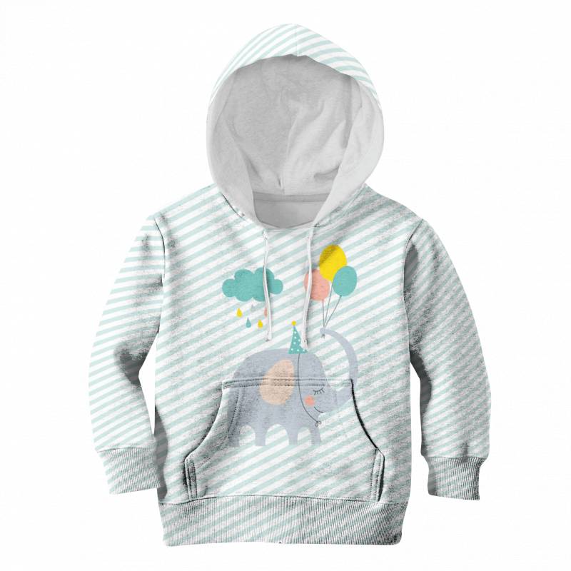 Elephant with balloon Kid Custom Hoodies T-shirt Apparel