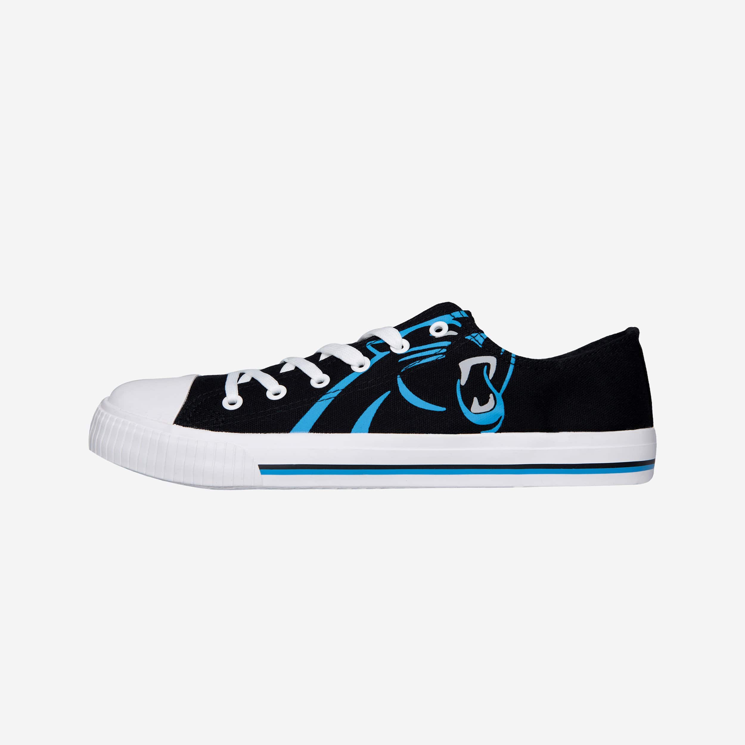 Carolina Panthers Mens Low Top Big Logo Canvas Shoe