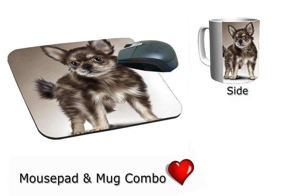 Chihuahua Puppy Dog Mug & Mousepad Combo Gift Set