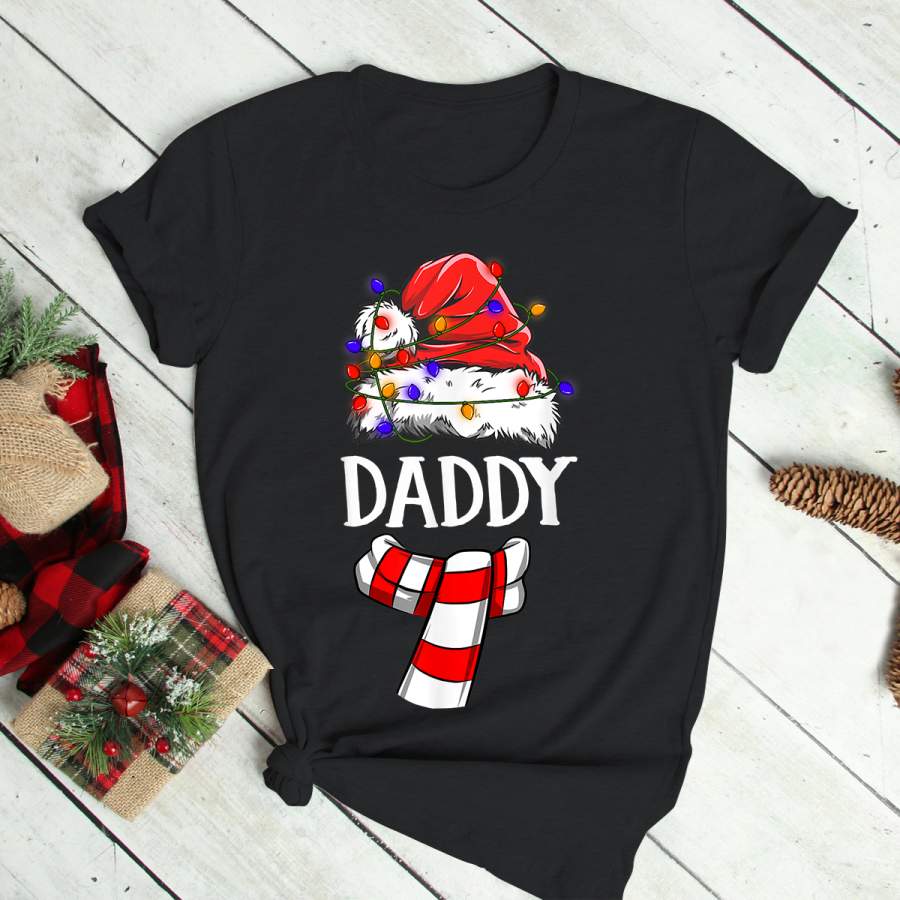 Daddy Claus Scarf Christmas Pajama Family Matching Xmas T-Shirt