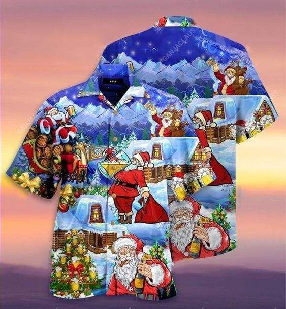 Check Out This Awesome Hawaii Aloha Shirts Beery Christmas Santa Claus Ha100225