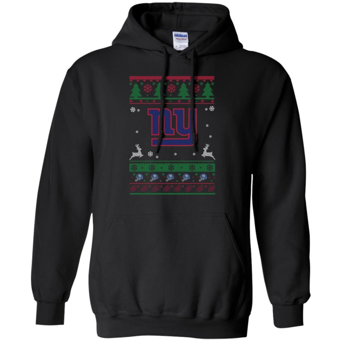 New York Giants Logo Football Teams Ugly Christmas Sweater Men Pullover Hoodie T-Shirt